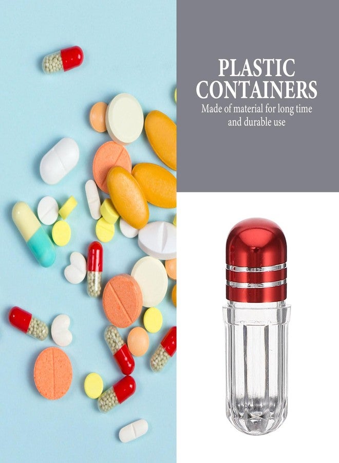 Balacoo 50pcs Mini Pill Case Powder Bottle Container Clear Container Storage Jars Empty Medicine Pill Fake Capsule Container Transparent Container Sealed Jar Solid Capsule Bottle - Image 2